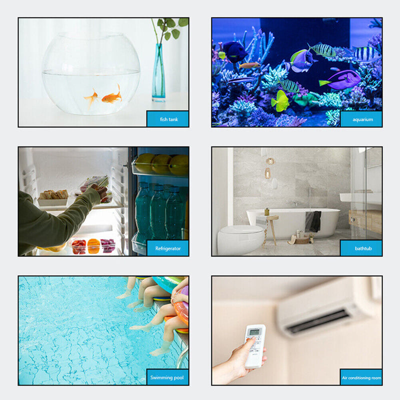 Aquarium LCD Digital Thermometer High Precision Temperature Meter (White)