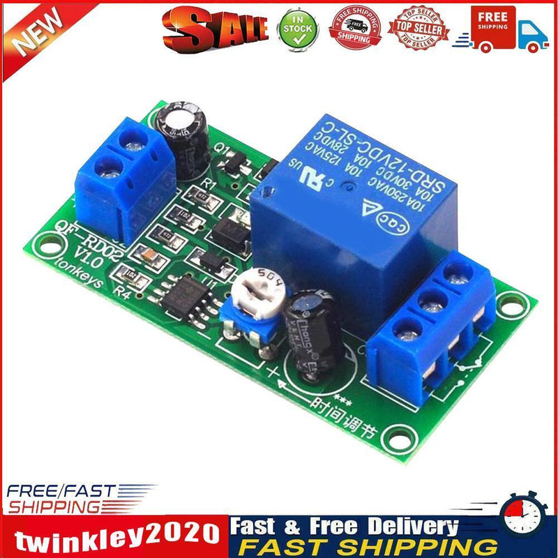Time Adjustable Delay Relay Module NE555 Timer Control Switch Board 12V DC Newly