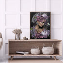 5D DIY Diamond Painting Flower Lady Rhinestone Kit Full Round Wall Craft Arts