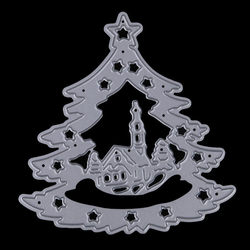 Christmas Tree Chip Lifting Tools Stencils for Scrapbooking Dying Short