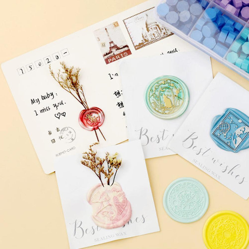 100pcs Octagon Sealing Wax Beads Envelope Seal Stamp Wax Tablet Pill (6pcs)
