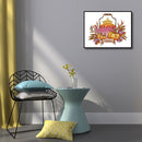 Partial Embroidery Teapot Stamped Canvas 14CT DIY Cross Stitch Kits (J537)