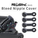 50pcs RISK Bicycle Bleed Nipple Screw Cap Oil Disc Brake Dust Cover (Black)