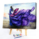 Girl Oil Paint By Numbers Kit DIY Acrylic Painting on Canvas Wall Art Picture