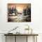 Sunset Cottage Oil Paint By Numbers DIY Handpainted on Canvas Wall Art Picture