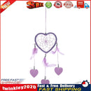DIY Feathers Peach Heart Dreamcatcher Handmade Dream Catcher Net(Purple) Newly