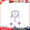 DIY Feathers Peach Heart Dreamcatcher Handmade Dream Catcher Net(Purple) Newly