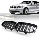 Black Double Slat Kidney Gloss Grill for  E82 Coupe E88 Cabriolet 1 Series