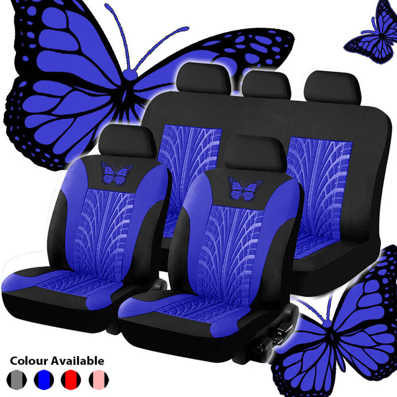 Butterfly Tire Track Car Seat Covers Set Auto Styling Accessories Universal