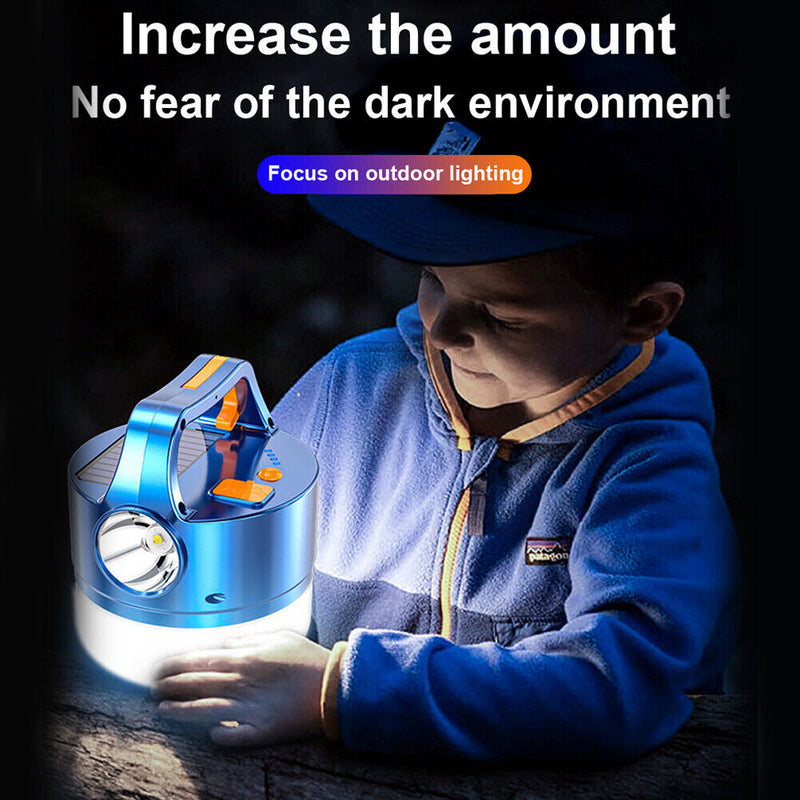 Portable Solar Camping Light Flashlight Tent Emergency Lantern Lamp for Outdo