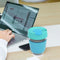 #A Portable Water Glass Cups Mug with Hand Heat Resistant Mug Lid  Cup with lid