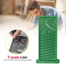 Woodworking Scribe Mark Line Gauge Cross-Out Carpenter Angle Ruler (Green)