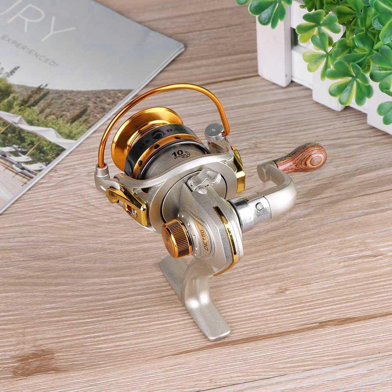 10 Ball Bearings Mini Fishing Spinning Reel Wood Handle Ice Skirt Wheel Tackle Carp On