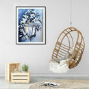 5D DIY Diamond Painting Phalaenopsis Wall Light Full Round Drill Mosaic Pictures