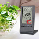 CX-220 Digital Thermometer Hygrometer Alarm Clock Weather Station (Black)