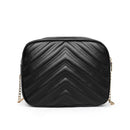PU Leather Messenger Bags Women Shoulder Crossbody Solid Color Chain Handbags