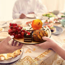 Wooden Eid Mubarak Ramadan Table Dessert Pastry Servings Trays Muslim Decors