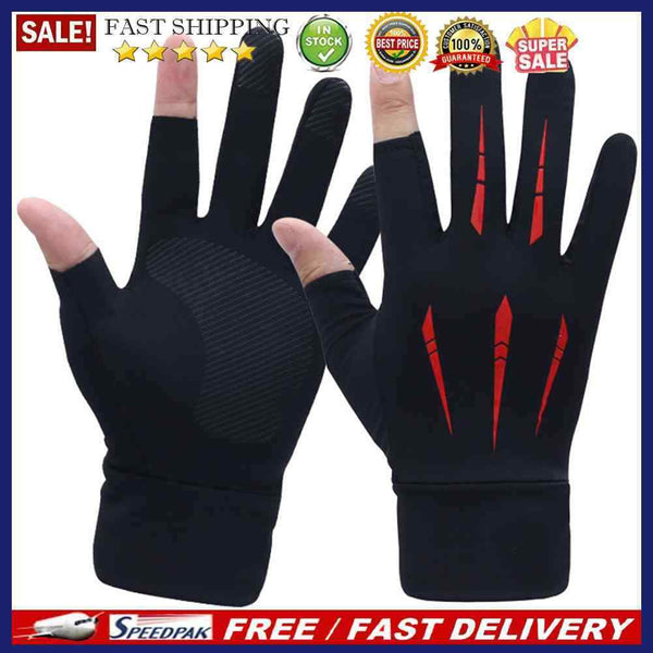 Fishing Catching Gloves Men Women Outdoor Fishing Anti-slip 2 Cut Finger Mitt