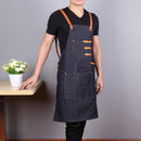 Barber Sleeveless Denim Apron Hairdresser Hair Cutting Protection Tool (B) Newly