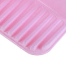 Rectangle Bathroom Cup Holder Rack Shelf Storage Cosmetics Organizer(Pink)