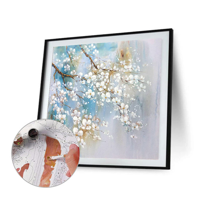 Flower Oil Paint By Numbers Kit DIY Acrylic Painting on Canvas Frameless Craf