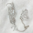 Jewelry Bride Ring Rhinestone Wedding Party Double Finger Conjoined Ring