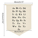 Ornaments Kids Room Learning Tools Wall Banner Pennant Hanging Canvas Alphabet