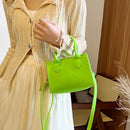 Felt Shoulder Message Bag Pure Mini Purse Crossbody Tote Handbag (Green)