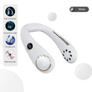 3000mAh LED Digital Air Cooling Hanging Neck Bladeless Sports Fans (White)