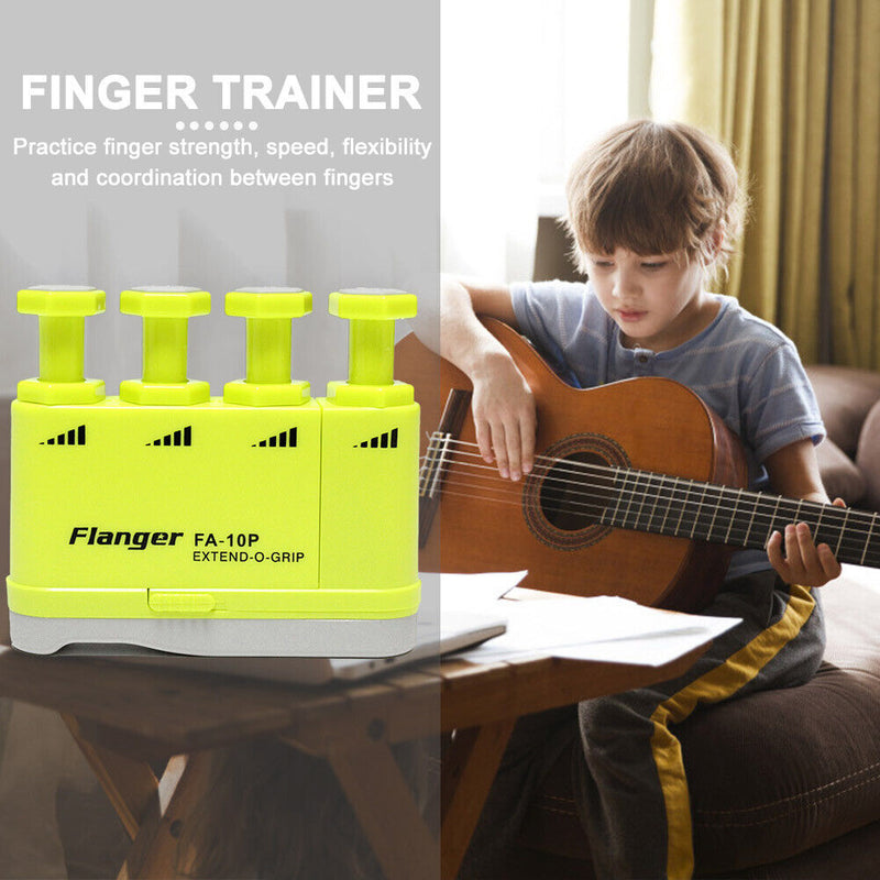 Flanger Piano Finger Trainer Exerciser Guitar Finger Strength Tool (Green) Newly
