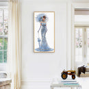 Blue Dress Beauty 5D DIY Full Round Diamond Painting Hanging Decor Picture Gifts