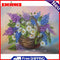 DIY Paint By Number Kit Flowers in Vase Acrylic Paint for Gift Art Ornaments