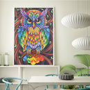 5D DIY Special Shaped Diamond Painting Owl Cross Stitch Craft Kit Home Wall