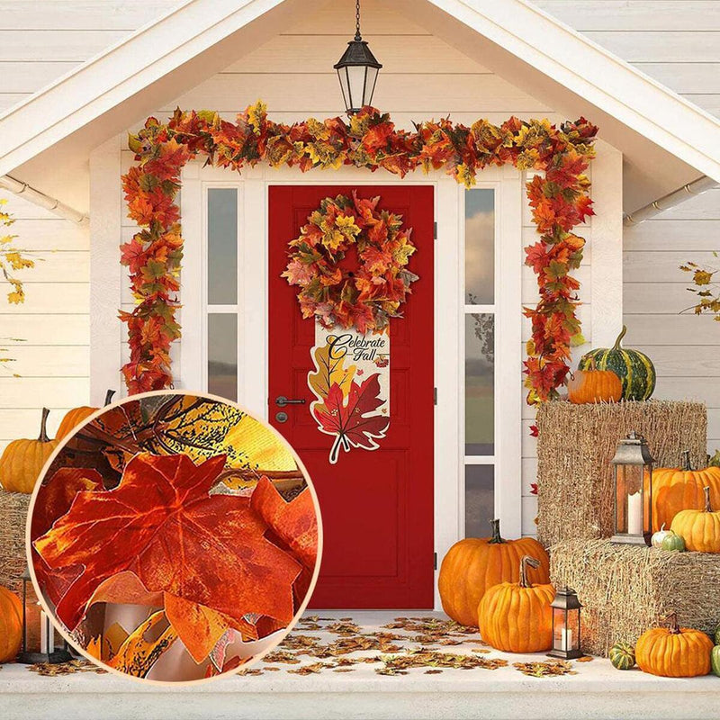 Herbst Ahornblatt Kürbis Beeren Kranz Halloween Thanksgiving Door Home Decor.