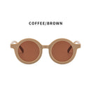 Summer Kids Girl Boy Sunglasses Children Round Sun Glasses UV400 (Brown) Newly