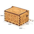 Retro Exquisite Wooden Hand Cranked Music Box Home Crafts Ornaments (B)