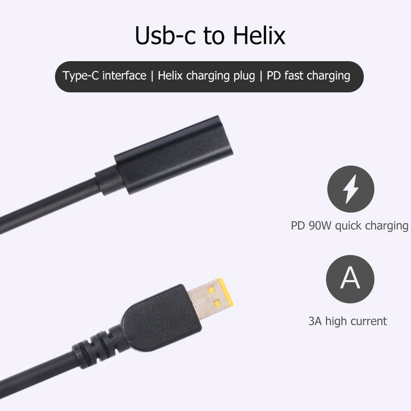 PD USB C Female to DC Connector Power Supply Adapter for Lenovo ThinkPad Helix