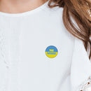 Free UKRAINE Flag 58mm Round Broche Button Pin Badge Clothes Pin Newly