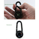 Snap Hook 3 in 1 Metal Compasses Double Sided Compass Thermometer Carabiner