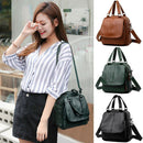 Ladies Casual PU Leather Messenger Handbag Rucksack Shoulder Bag Backpack