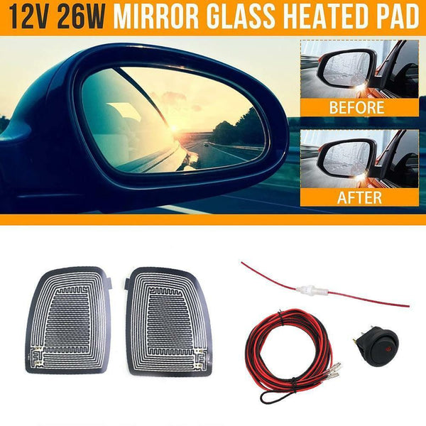 26w Car Rearview Mirror Heating Defoggers Side Glass Warm Heaters Rear Window Pa