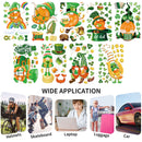 Window Clings Decals 130 Pcs St. Patricks Day Shamrock Window Static Stickers