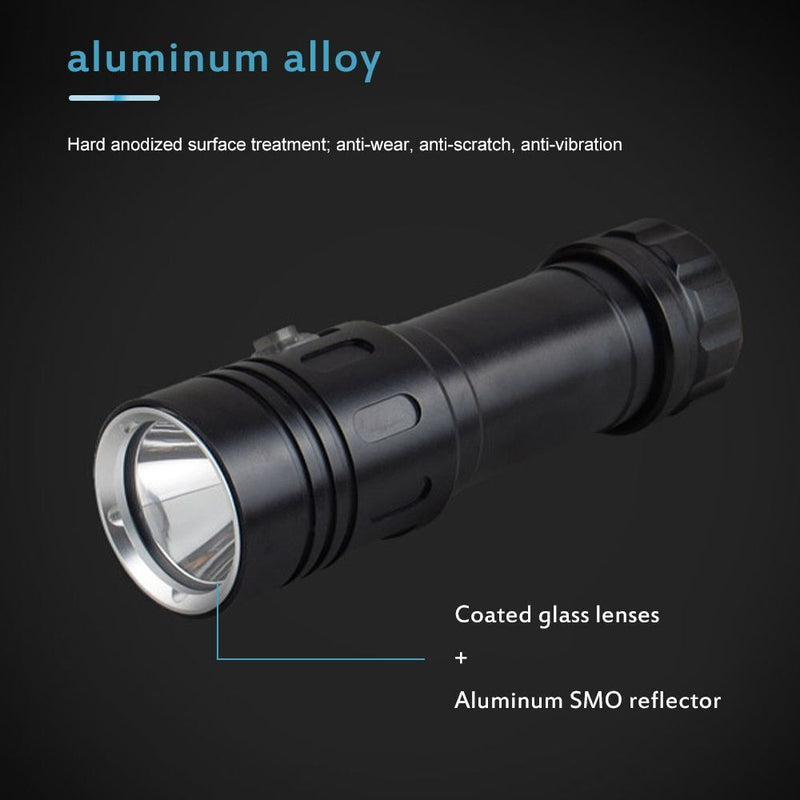 Dive Torch Snorkeling Accessories Diving Flashlight Underwater Signal Light