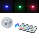 3LED RGB Waterproof Submersible Light Underwater Night Lamp with Remote Con