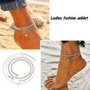 Women Ankle Bracelet SilverAnklet Foot Jewelry Girl's Beach Hotsale Q4Q2 T9J6