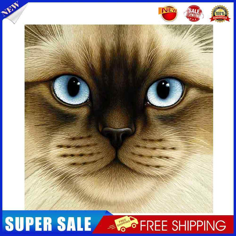 #A 5D DIY Diamond Painting Kits Full Round Drill Kitten Mosaic Picture Wall De