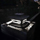 Solar Fence Light Column Head Light Wall Landscape Lamp (White Light) Newly