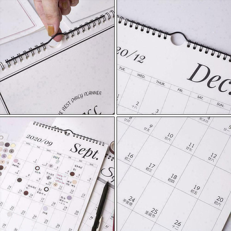 2022 Simple Wall Calendar Weekly Monthly Planner Agenda Q7L0 Organizer Home H3X3