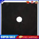 6pcs Reusable Gas Stove Protector Gas Hob Liners Burner Clean Mat (Black)