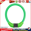 Bicycle Locks 4 Digit Password MTB Road Bike Security Cable Lock (Green) Newly